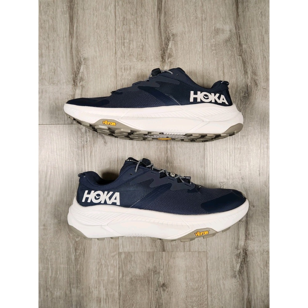 Hoka One One Men's Navy Blue and White Athletic Running Shoes - Picture 2 of 8